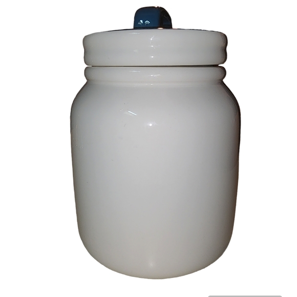 Harry & David Christmas Stoneware Canister 7"‎ Tall Cookie Jar With Lid EUC - Picture 4 of 8